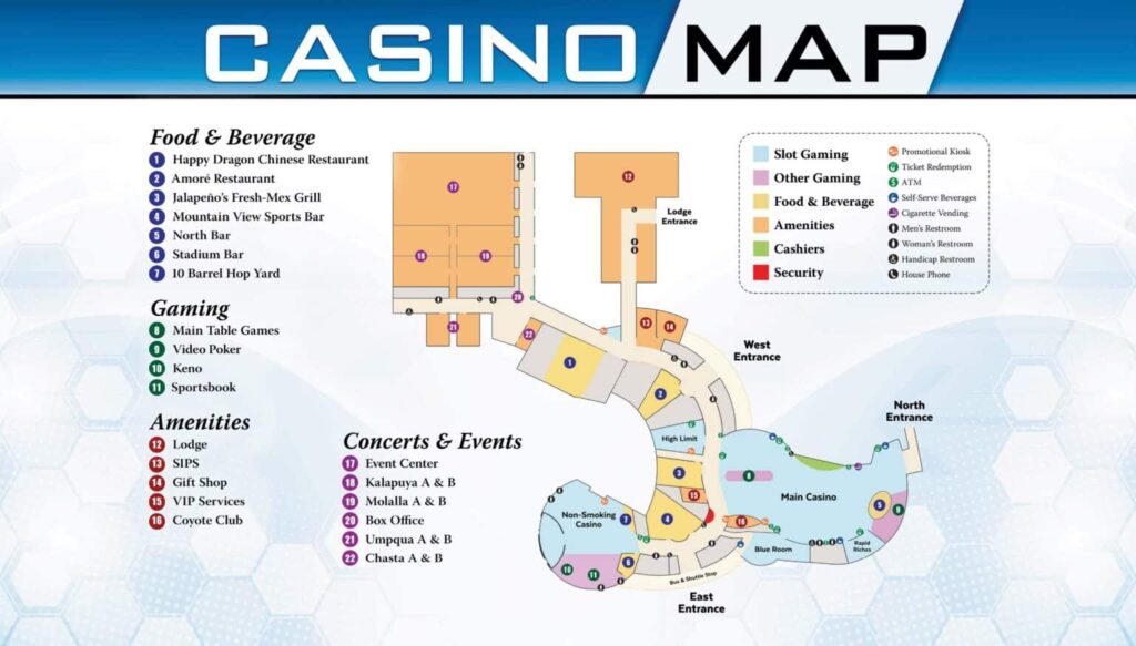 Spirit Mountain Casino floor map